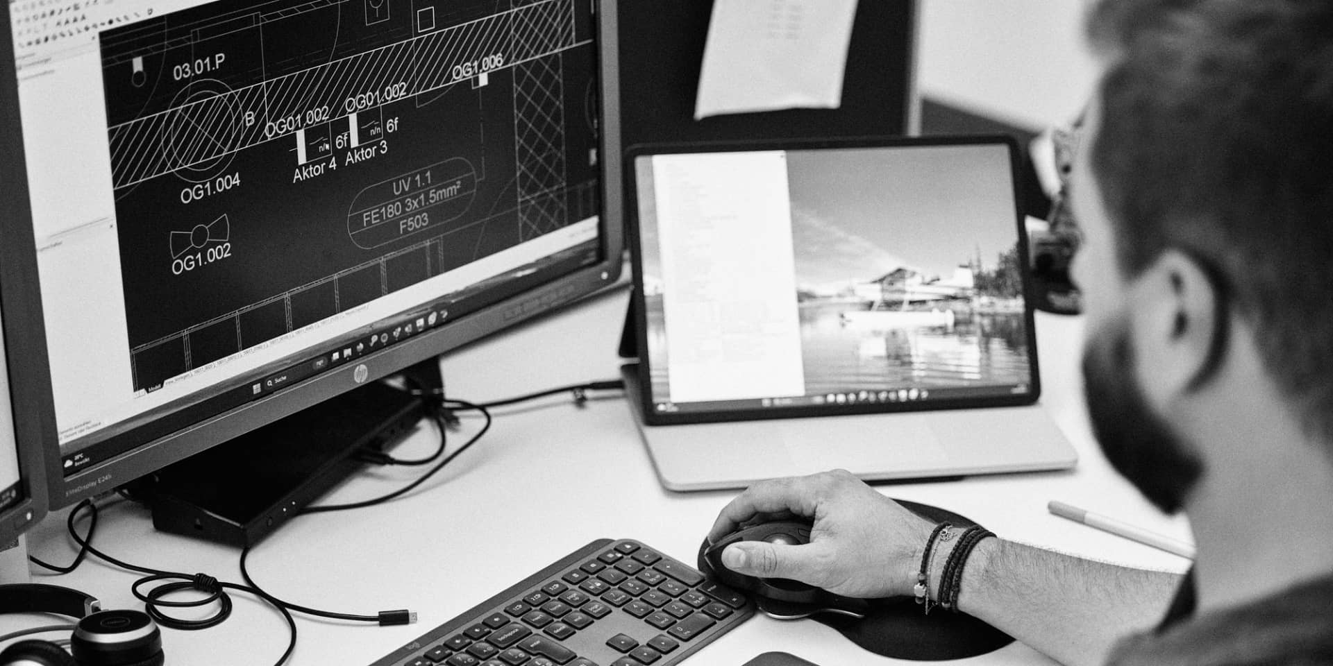 HHM Mitarbeiter an der Arbeit.