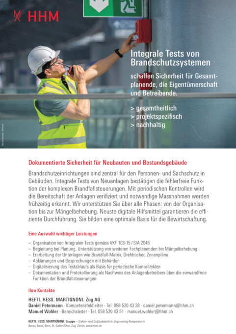 Bild zu Flyer "Integrale Tests von Brandschutzsystemen"